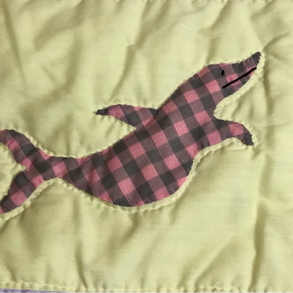 Quilted Patch Work Blanket Yellow Lilac 44inX70in